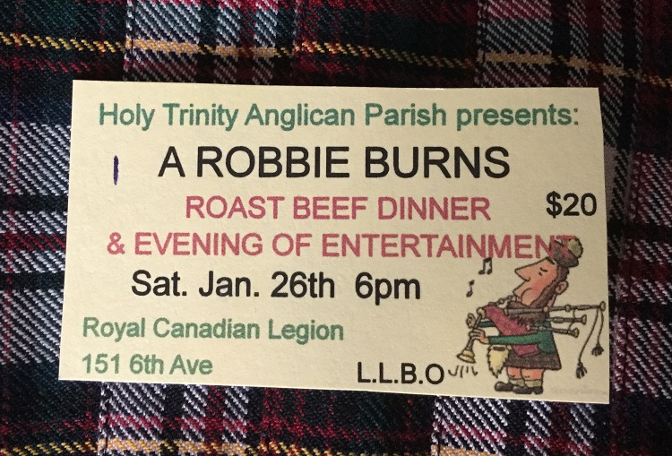 HAGGIS WITH A N. ONT. TWIST AT ROBBIE BURNS DINNER
