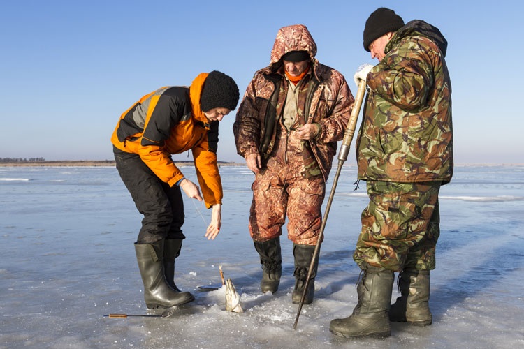 Dipping a line through the ice could win you a prize