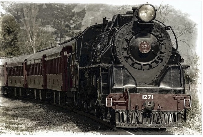 Cochrane history:  Heralding the railways as they pass through town in 1910