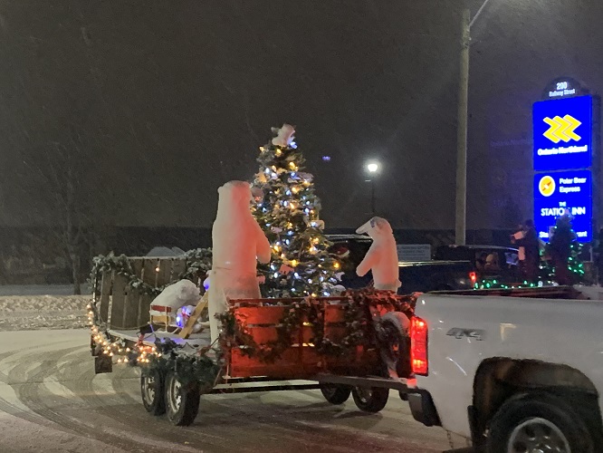 Cochrane's first driveby Christmas Parade Photos by Tim Rout My