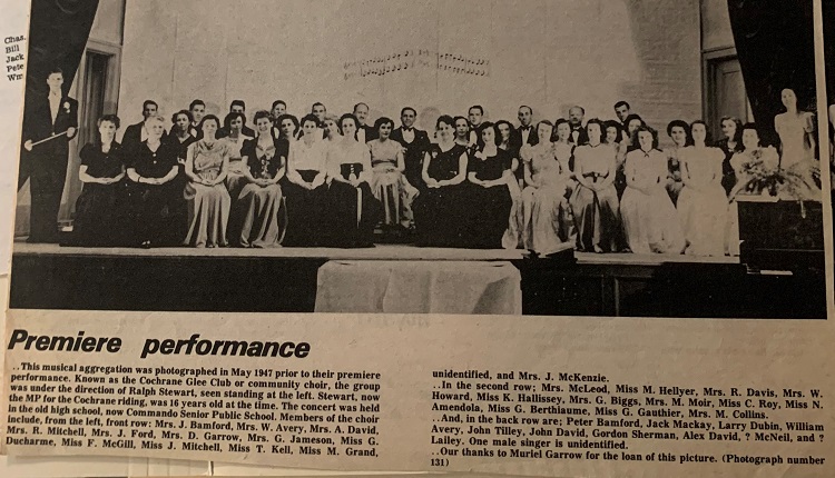 Cochrane history: The 1947 Community Choir