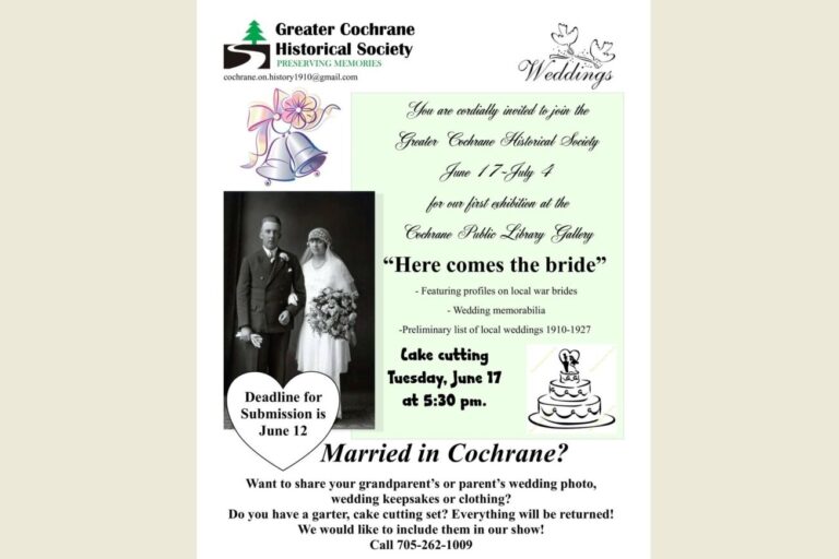 All things bridal the subject for historical display in Cochrane